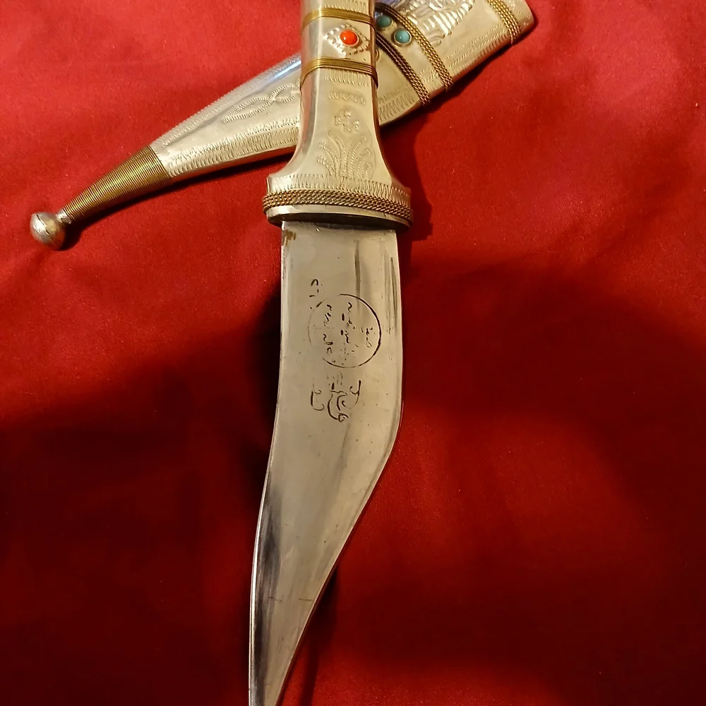 Decorative Silver and Gold Wall Display Dagger